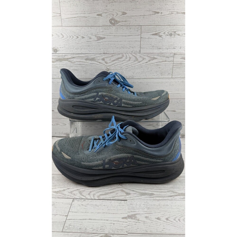 Hoka One One Bondi 9 Blue 12D Men's Sneakers Lace Up Athletic Running Shoes #169